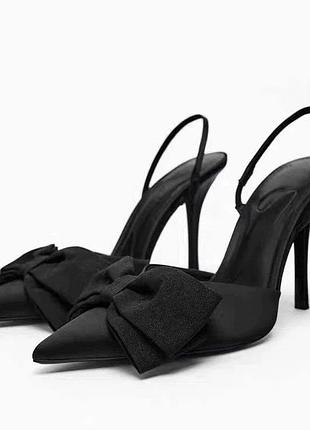 Туфлі, слінгбеки, лодочки з бантом zara