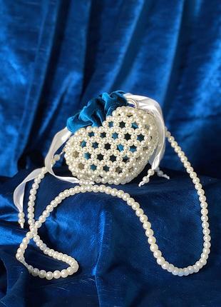 Сумка з перламутрових намистин