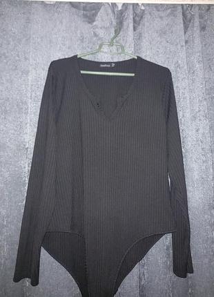 Боди в рубчик от boohoo