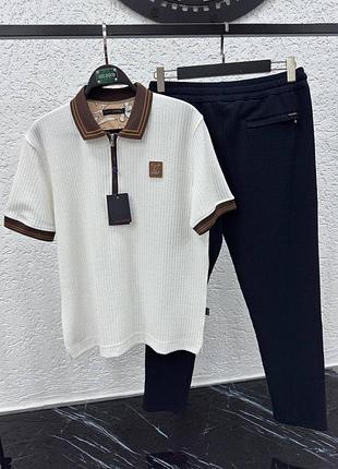Чоловічий люксовий літній костюм брюки + поло l▪️v