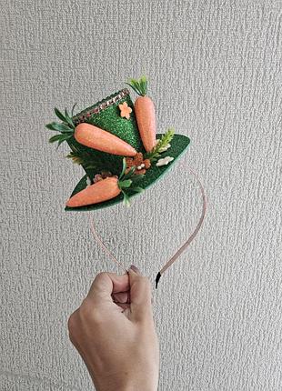 Обруч шляпка морковь морковка