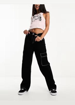 Джинсы карго bershka стильные классные модные