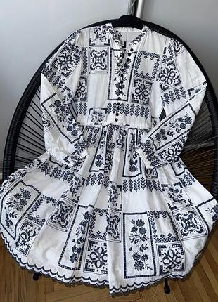 Белое платье вишиванка