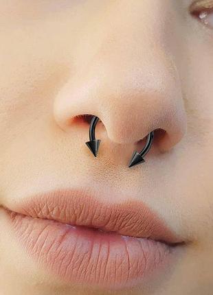 Магнитный фейк септум сережка обманка, клипса в нос, ухо