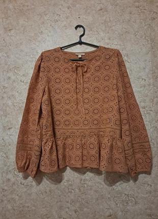 Блуза з прошви 100% бавовна від преміум бренду