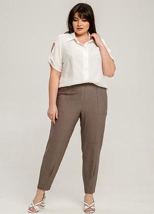 Літні жіночі лляні брюки "силует"