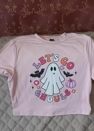 Футболка пижамная-топ shein микрофибра( полиэстер). размер л