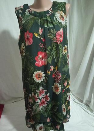 Красивое шифоновое платье р. 46-48