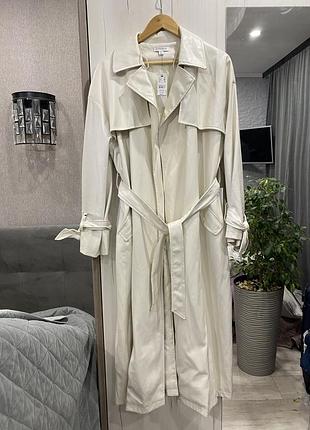 Трендовий плащ з єко шкіри від topshop