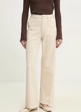 Стильные джинсы answear lab | высокая посадка | бежевый цвет