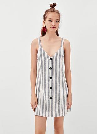 Літнє плаття zara short strappy dress — m