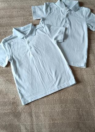 Белое поло george для мальчика 104-110 см