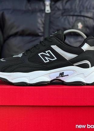 Кроссовки весна лето new balance цвет: черный белый