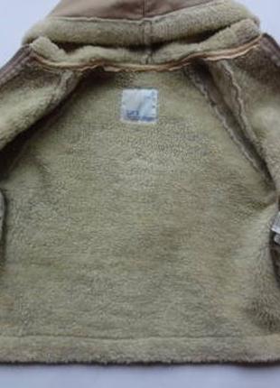 Zara. дублёнка деми, куртка с капюшоном. 92 - 98 размер.3 фото