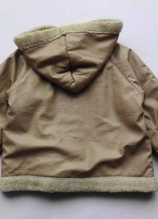 Zara. дублёнка деми, куртка с капюшоном. 92 - 98 размер.8 фото