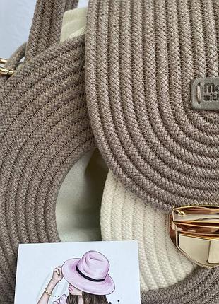 Сумка з бавовняного шнура, хлопковая сумка , ручная работа