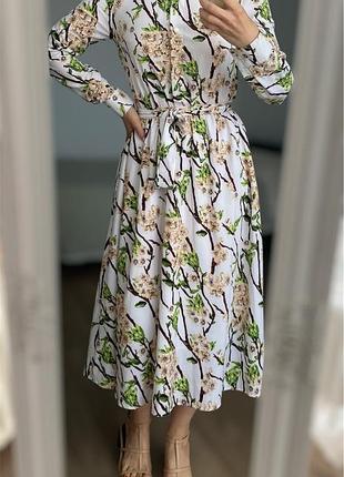 Медное платье the lace xs цветочное праздничное