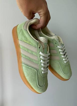 Кроссовки женские adidas gazelle, зеленые замшевые кеды адидас