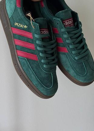 Кроссовки женские adidas spezial, зеленые замшевые кеды адидас