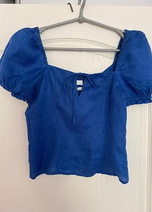 Кроп топ льон h&m