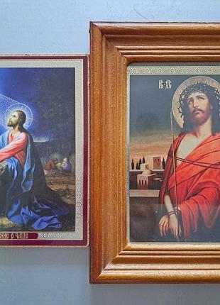 Иконы искр хрипри в терновом венчике, 76 в гетсиманском саду, 2 шт.