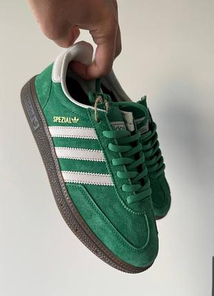Кроссовки женские adidas spezial, зеленые замшевые кеды адидас