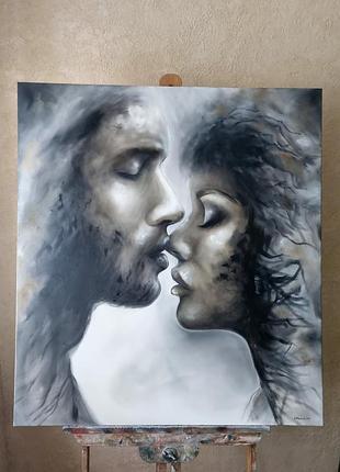 Картина 100x90 см олійними фарбами "завжди поруч..."