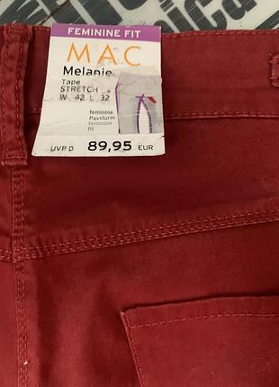 Новые брюки джинсы цвет марсала  коттон mac германия р.32/l-xl