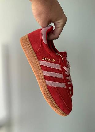 Кроссовки женские adidas spezial, красные замшевые кеды адидас, популярные женские