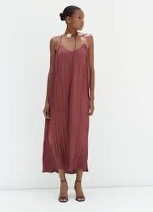 Платье комбинация с эффектом помятости zara р.м