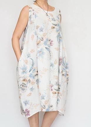 Платье льняное в бохо стиле, new collection.