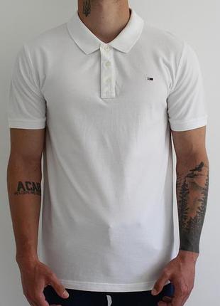 Білосніже чоловіче поло tommy hilfiger стильне та зручне