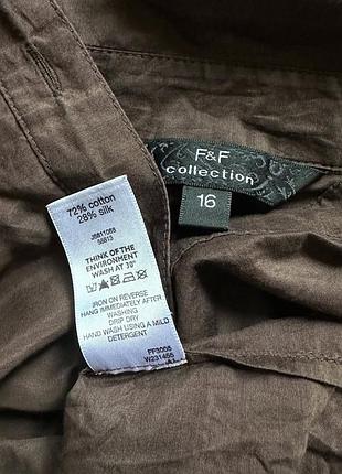 Вінтажна блуза з коротким рукавом з комірцем шовк бавовна вінтаж стиль7 фото