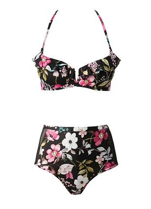 Роздільний купальник в квітковий принт calzedonia