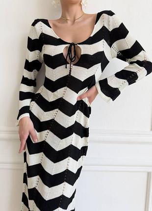 Сукня вʼязана на літо, сукня в стилі босо