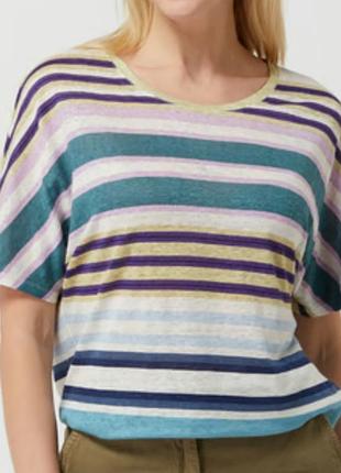 Льняна футболка жіноча від преміум бренду brax 1+1=3🎁на все❗