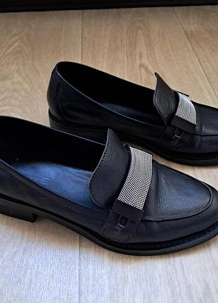 Лоферы кожаные