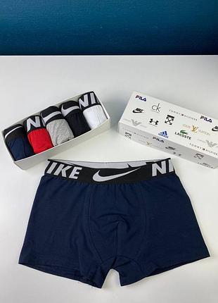 Набір боксерів подарунковий труси-шорти з 3 шт nike owner reluxe подарункова коробка н3132  модель: reluxe