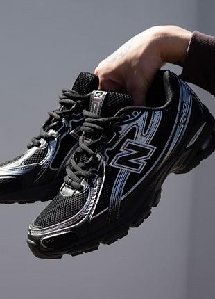 Мужские кроссовки new balance 740 black silver