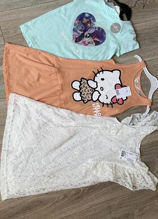 Набір на дівчинку 6-8 років, сарафан,футболка та плаття н&м