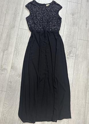 Вечірня довга сукня xl ,xxl чорна