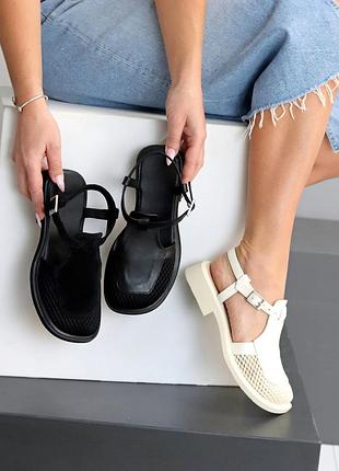 Закриті босоніжки сітка з широким носком шкіра замша. босоножки кожаные замшевые сетка перфорация