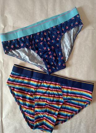 Набір 2шт! бавовняні чоловічі труси різнокольорові l. мужские трусы 9416