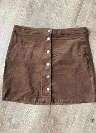 Вельветова спідниця трапеція mango p. l