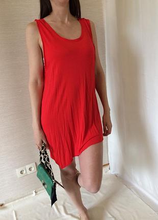 Червона туніка трикотажна віскоза