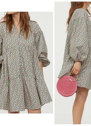 Квіткова сукня h&m floral a-line cotton dress