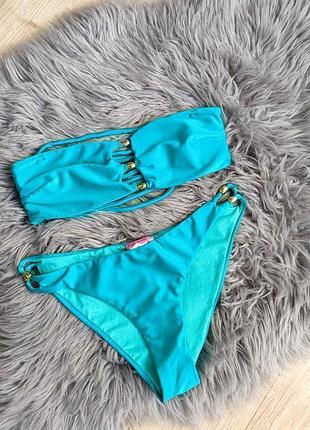 Бірюзовий купальник від river island, розмір xxs -xs