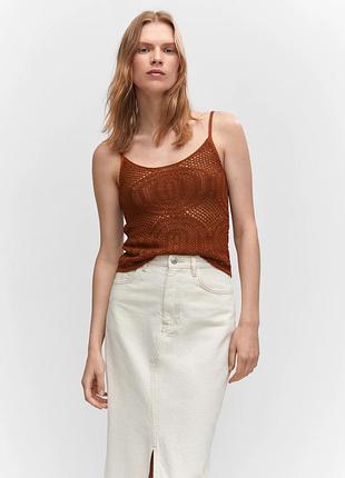 Ажурний топ mango xs, s