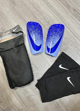 Щитки футбольні nike mercurial light m комплект 3в1