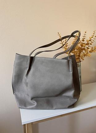 Сумка шоппер у бежевому кольорі